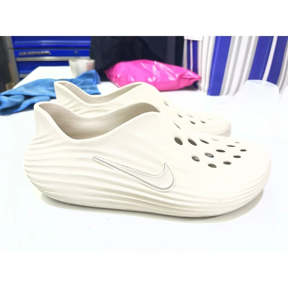 Nike ReactX Mules Sail Cream White Slip On Clogs Mens 9 Womens 10.5 DZ3547-100